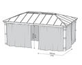 Gardinset t/paviljong Dallas 607 x 422 cm Canopia by Palram